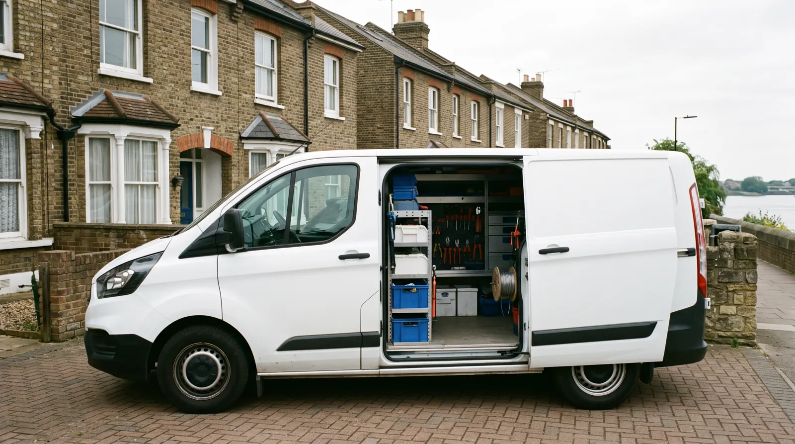Electrician arriving at a home in Crayford